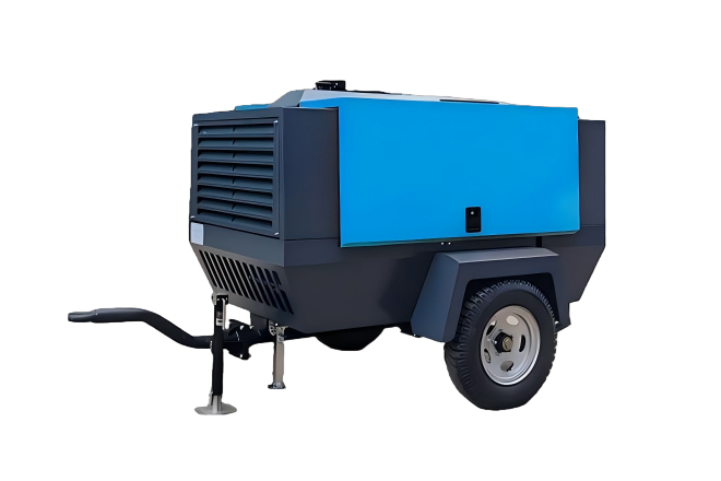 Portable screw air compressor